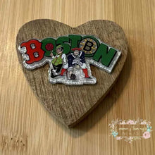 Load image into Gallery viewer, Boston Sports - Silver Glitter Flatback Glitter Flatback