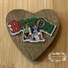 Load image into Gallery viewer, Boston Sports - Silver Glitter Flatback Glitter Flatback