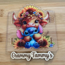 Load image into Gallery viewer, Highland Cow with SMAN - ACRYLIC PEN/PENCIL HOLDER