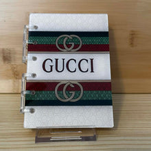 Load image into Gallery viewer, Designer Inspired Acrylic Loose-leaf Cover Notebook - GiGi Stripes