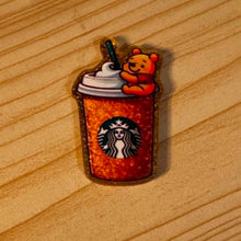 Load image into Gallery viewer, Pooh Coffee Cup - Gold Glittery Flatback