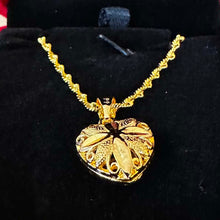 Load image into Gallery viewer, Dubai 24K Gold Plated Necklace - Size 18" Heart Pendant