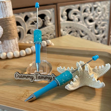 Load image into Gallery viewer, Sugar Rhinestone Beadable Pen - Blue - Teal