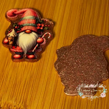Load image into Gallery viewer, Christmas Gnome - Pink Glitter Flatback Glitter Flatback
