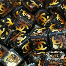 Load image into Gallery viewer, CiCi Brown & Gold - Square Acrylic Beads - Five Count 14mm Square Acrylic