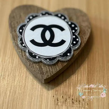 Load image into Gallery viewer, CiCi Round - Silver Glitter Flatback Glitter Flatback