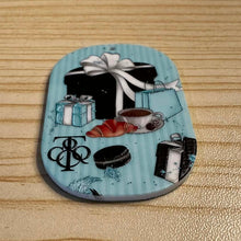 Load image into Gallery viewer, Embossed Acrylic Charm - Double Sided - Breakfast at Tifs
