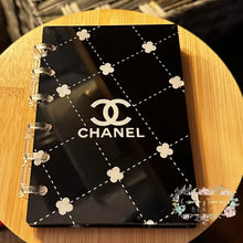 Load image into Gallery viewer, Designer Inspired Acrylic Loose-leaf Cover Notebook Plastic Binder - CiCi B&W Designer Notebook