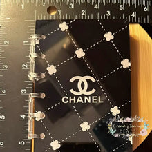 Load image into Gallery viewer, Designer Inspired Acrylic Loose-leaf Cover Notebook Plastic Binder - CiCi B&W Designer Notebook