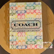 Load image into Gallery viewer, Designer inspired Acrylic Loose-leaf Cover Notebook Plastic Binder - Co*ch Designer Notebook