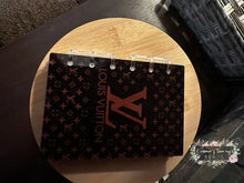 Load image into Gallery viewer, Designer inspired Acrylic Loose-leaf Cover Notebook Plastic Binder - LoVE Brown