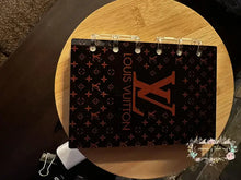 Load image into Gallery viewer, Designer inspired Acrylic Loose-leaf Cover Notebook Plastic Binder - LoVE Brown