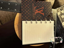 Load image into Gallery viewer, Designer inspired Acrylic Loose-leaf Cover Notebook Plastic Binder - LoVE Brown