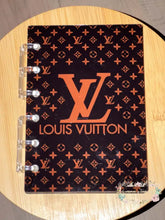 Load image into Gallery viewer, Designer inspired Acrylic Loose-leaf Cover Notebook Plastic Binder - LoVE Brown