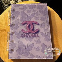 Load image into Gallery viewer, Designer inspired Acrylic Loose-leaf Cover Notebook Plastic Binder - Purple CiCi Designer Notebook