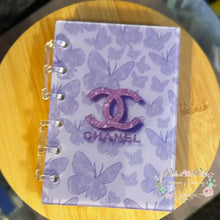 Load image into Gallery viewer, Designer inspired Acrylic Loose-leaf Cover Notebook Plastic Binder - Purple CiCi Designer Notebook