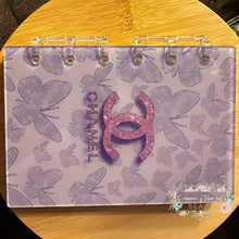 Load image into Gallery viewer, Designer inspired Acrylic Loose-leaf Cover Notebook Plastic Binder - Purple CiCi Designer Notebook