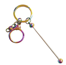 Load image into Gallery viewer, Beadable Keychain Bars with Chain - Many Colors Available