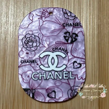 Load image into Gallery viewer, Embossed Acrylic Charm - Double Sided - CiCi Purple Embossed Acrylic Charm