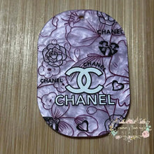 Load image into Gallery viewer, Embossed Acrylic Charm - Double Sided - CiCi Purple Embossed Acrylic Charm