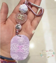Load image into Gallery viewer, Embossed Acrylic Charm - Double Sided - CiCi Purple Embossed Acrylic Charm
