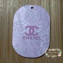 Load image into Gallery viewer, Embossed Acrylic Charm - Double Sided - CiCi Purple - Light Purple Embossed Acrylic Charm