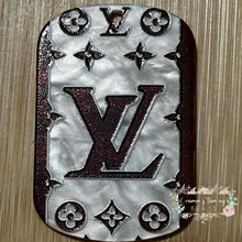 Load image into Gallery viewer, Embossed Acrylic Charm - Double Sided - Love Brown Embossed Acrylic Charm