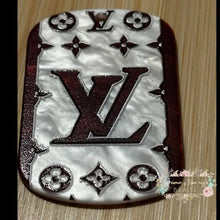 Load image into Gallery viewer, Embossed Acrylic Charm - Double Sided - Love Brown Embossed Acrylic Charm