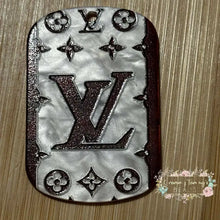 Load image into Gallery viewer, Embossed Acrylic Charm - Double Sided - Love Brown Embossed Acrylic Charm