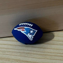 Load image into Gallery viewer, 3D Patriots Football Silicone Focal Bead