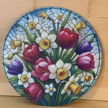 Load image into Gallery viewer, Acrylic Suncatcher with Chain - Medium - Daffodils & Tulips