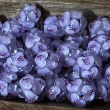 Load image into Gallery viewer, Love Fancy Purple 20mm Heart Acrylic Beads - 5 Count