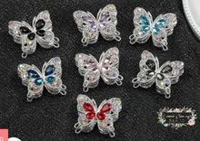 Load image into Gallery viewer, 31*35MM Metal Fancy Beads Rhinestone Effect/Butterfly Shape 1- count Butterfly shaped beeds