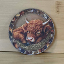 Load image into Gallery viewer, Acrylic Suncatcher Ornament with chain - Small - Highland Cow