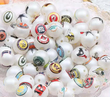Load image into Gallery viewer, Football 16mm Beads - One Count 16mm Acrylic Beads
