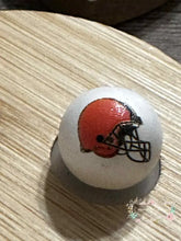 Load image into Gallery viewer, Football 16mm Beads - One Count 16mm Acrylic Beads