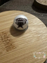 Load image into Gallery viewer, Football 16mm Beads - One Count 16mm Acrylic Beads