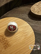 Load image into Gallery viewer, Football 16mm Beads - One Count 16mm Acrylic Beads