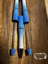 Load image into Gallery viewer, Glittery Blue & White Ombre Beadable Pen Beadable Pen
