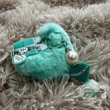 Load image into Gallery viewer, Handmade Tiffany - Bag Charm Keychain Fluffy Heart Plush Handmade Keychain