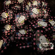 Load image into Gallery viewer, Kitty Acrylic Hearts - Assorted Colors Available - 1 Count Acrylic Heart Beads
