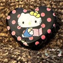 Load image into Gallery viewer, Kitty Acrylic Hearts - Assorted Colors Available - 1 Count Acrylic Heart Beads
