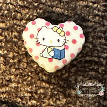 Load image into Gallery viewer, Kitty Acrylic Hearts - Assorted Colors Available - 1 Count Acrylic Heart Beads