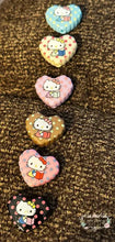 Load image into Gallery viewer, Kitty Acrylic Hearts - Assorted Colors Available - 1 Count Acrylic Heart Beads