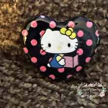 Load image into Gallery viewer, Kitty Acrylic Hearts - Assorted Colors Available - 1 Count Acrylic Heart Beads
