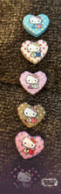 Load image into Gallery viewer, Kitty Acrylic Hearts - Assorted Colors Available - 1 Count Acrylic Heart Beads