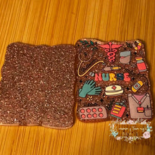 Load image into Gallery viewer, Busy Nurse - Pink Glitter Flatback Glitter Flatback