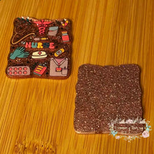 Load image into Gallery viewer, Busy Nurse - Pink Glitter Flatback Glitter Flatback