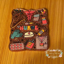 Load image into Gallery viewer, Busy Nurse - Pink Glitter Flatback Glitter Flatback