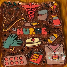 Load image into Gallery viewer, Busy Nurse - Pink Glitter Flatback Glitter Flatback